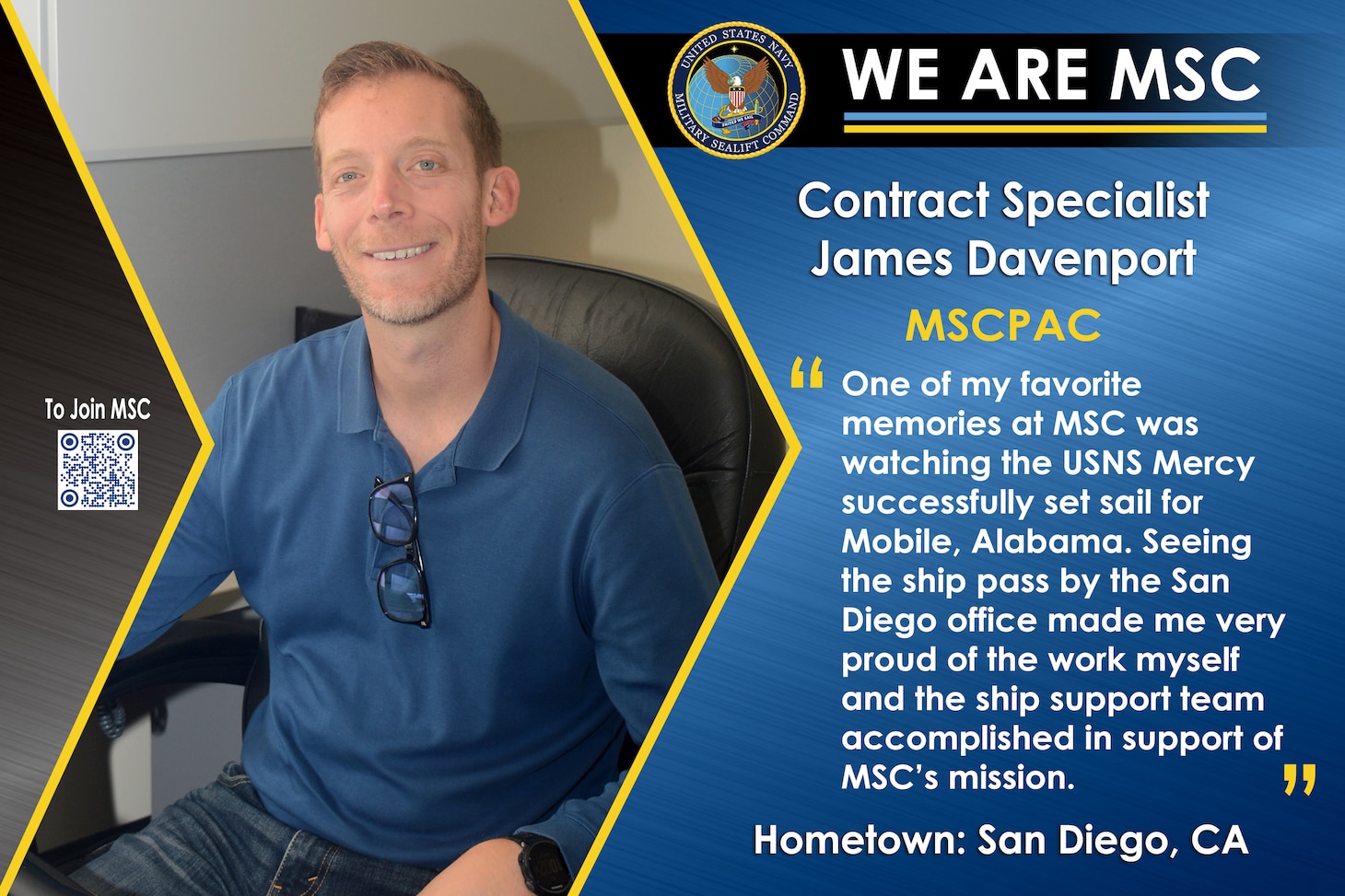 We Are MSC: Contract Specialist James Davenport