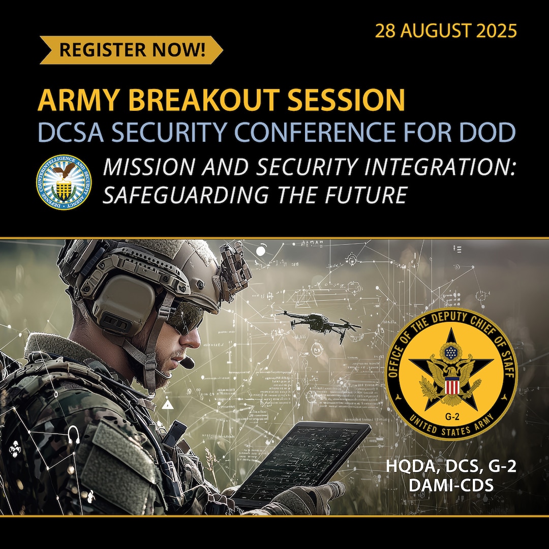 Army Breakout Session DCSA Security Conference for DOD