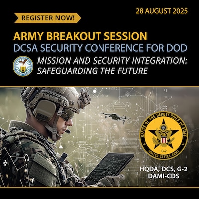 Army Breakout Session DCSA Security Conference for DOD