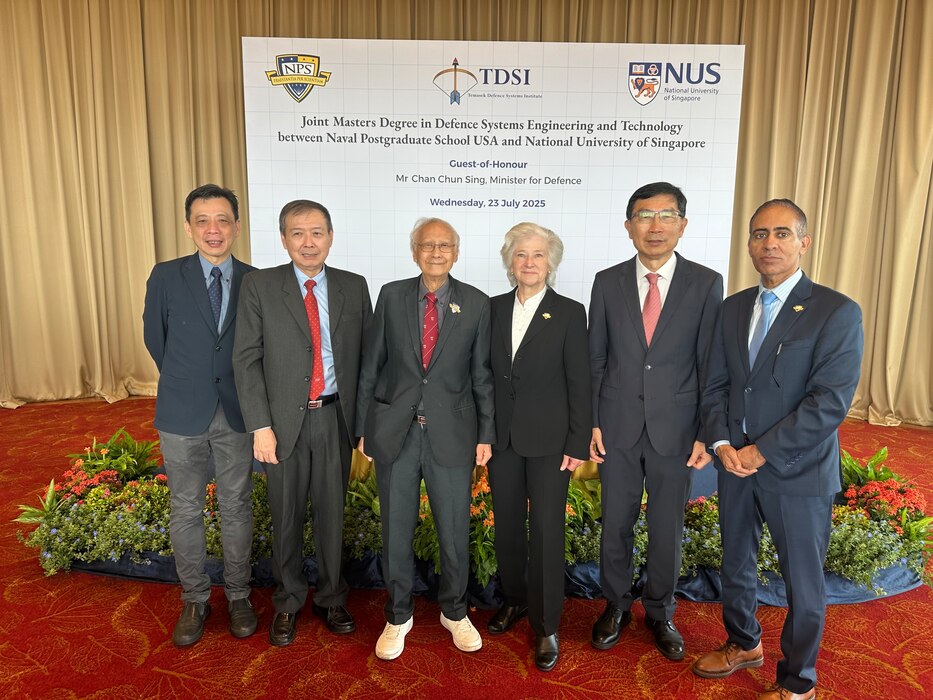 Leaders from Singapore and the U.S. pose for a picture at the signing ceremony, July 23.