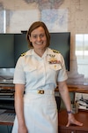 U.S. Navy Capt. Meghan Bodnar poses for a photo on Joint Base Pearl-Harbor, June 24, 2025. Bodnar arrived at the Defense POW/MIA Accounting Agency, June 2, 2025, to assume the position of deputy director of operations. (U.S. Army photo by Cpl. Lilly Ekberg)