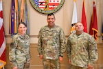 The District of Columbia National Guard’s Maj. Gen. John C. Andonie, Commanding General (Interim), swore in U.S. Air Force Lt. Col Jennifer Sayers as Inspector General during a ceremony on July 28, 2025, following her completion of the U.S. Army Inspector General School. The relationship between an Inspector General and their commander is rooted in integrity, trust, and confidence. Lt. Col Sayers now fills one of just nine Air Force-designated State/Territory/District Inspector General (IG) positions across the nation. (U.S. Army National Guard photo by Ayan Sheikh)