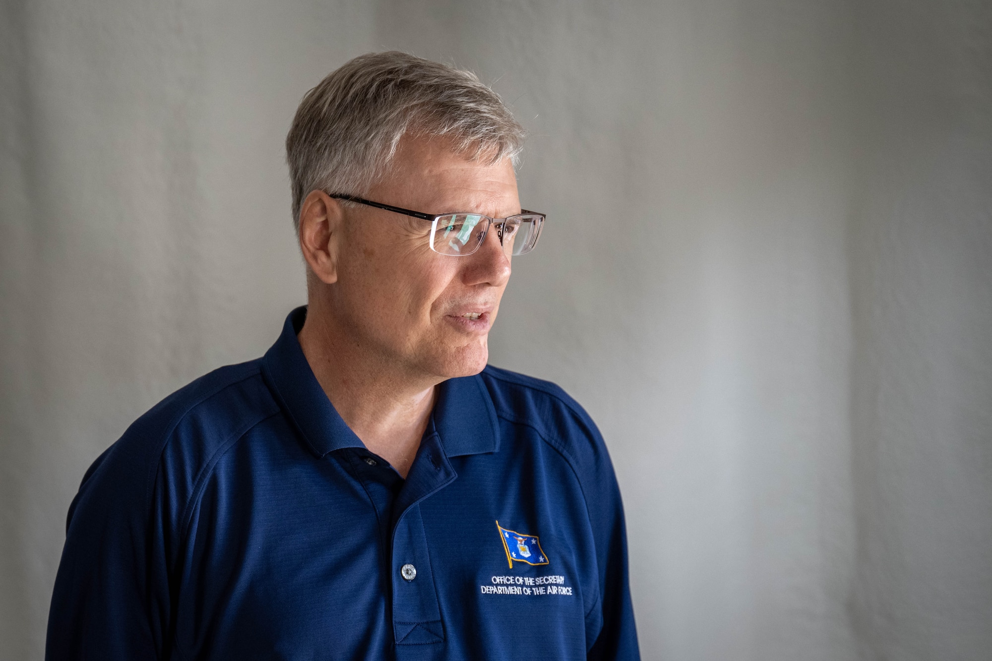 Secretary of the Air Force Troy Meink observes and participates in a brief related to construction plans for future training locations on Joint Base Elmendorf-Richardson, Alaska, July 31, 2025.