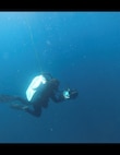 Explosive Ordnance Disposal Technician 2nd Class Mark Wagner conducts a dive utilizing the Shark Marine handheld underwater SONAR during Mine Warfare Exercise (MINEX) 2JA near Ominato, Japan, July 15, 2025.