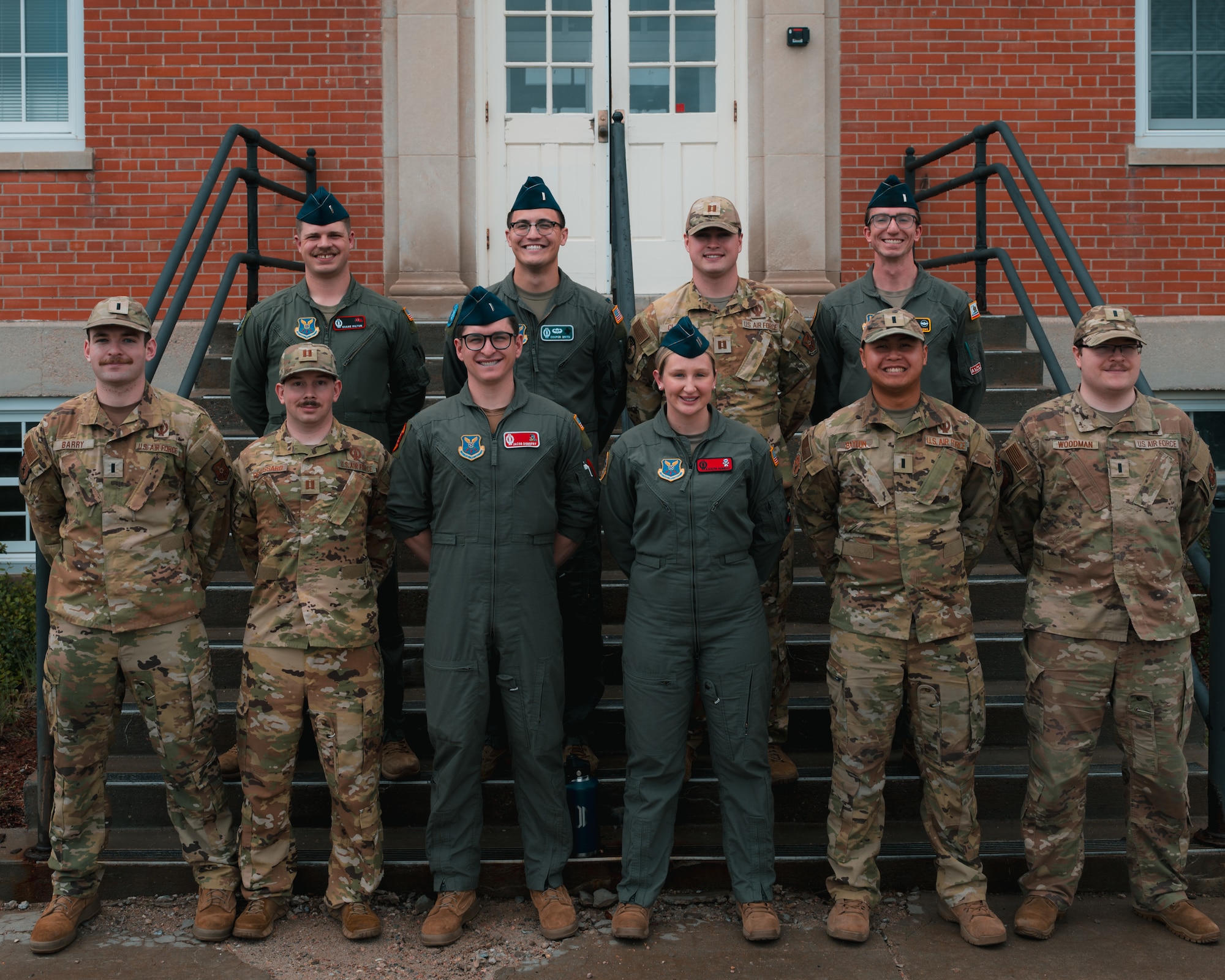 Members of the first Instructor Qualification Course from the newly re-established Intercontinental Ballistic Missile Center of Excellence pose for a photo on F.E. Warren Air Force Base, June 6, 2025. Held from June 2-6, 2025, the course marked a pivotal moment in enhancing instructional standards across the ICBM enterprise. (U.S. Air Force photo by Senior Airman Nicholas Rowe)
