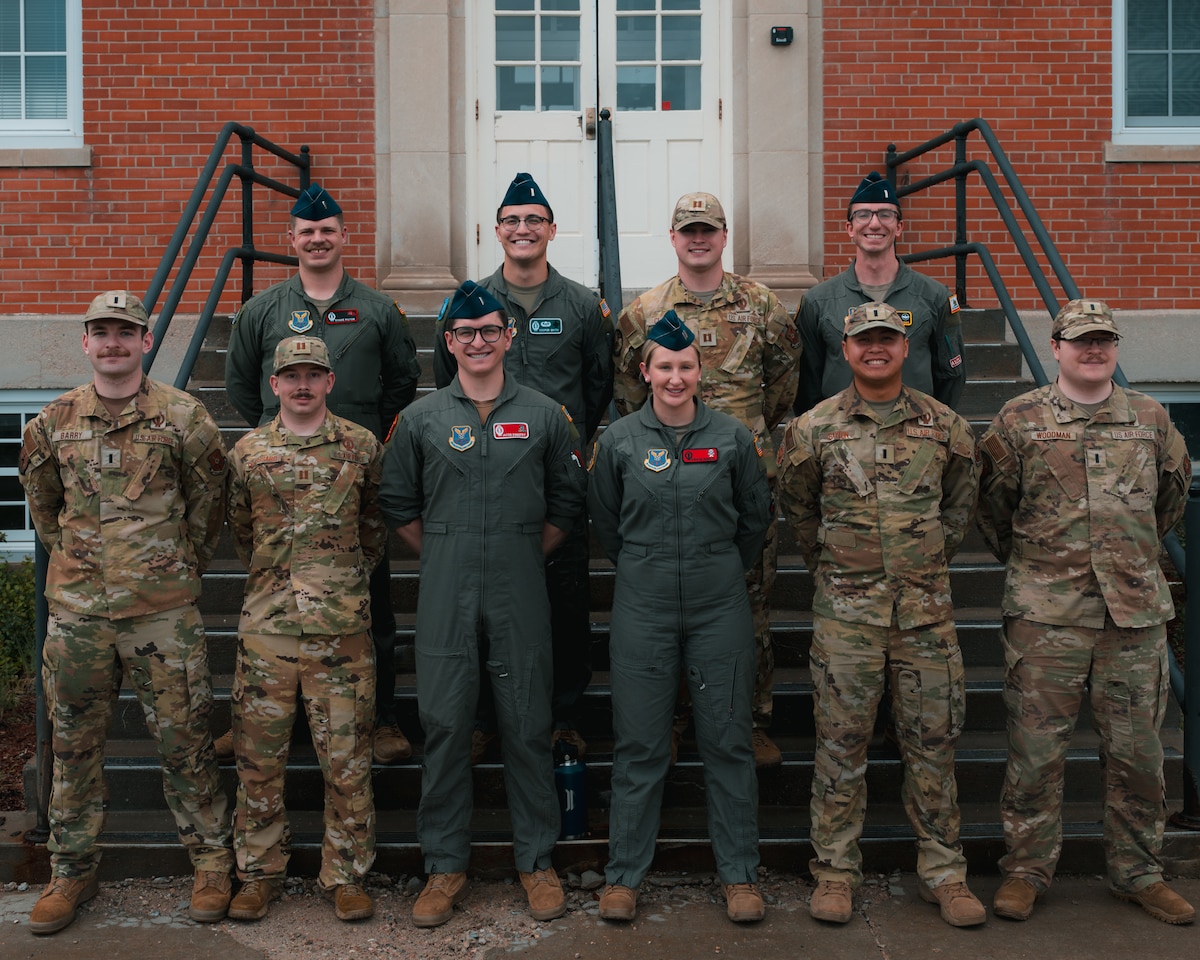 Members of the first Instructor Qualification Course from the newly re-established Intercontinental Ballistic Missile Center of Excellence pose for a photo on F.E. Warren Air Force Base, June 6, 2025. Held from June 2-6, 2025, the course marked a pivotal moment in enhancing instructional standards across the ICBM enterprise. (U.S. Air Force photo by Senior Airman Nicholas Rowe)