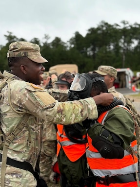 201st Regional Support Group Homeland Response Force (HRF) training. Deployment training to assist civil authorities in saving lives and mitigating suffering in response to chemical, biological, radiological, nuclear, and explosive incidents. All of our HRF personnel are trained in accordance with NIMS, OSHA, and NFPA guidelines governing hazardous materials response and incident management.