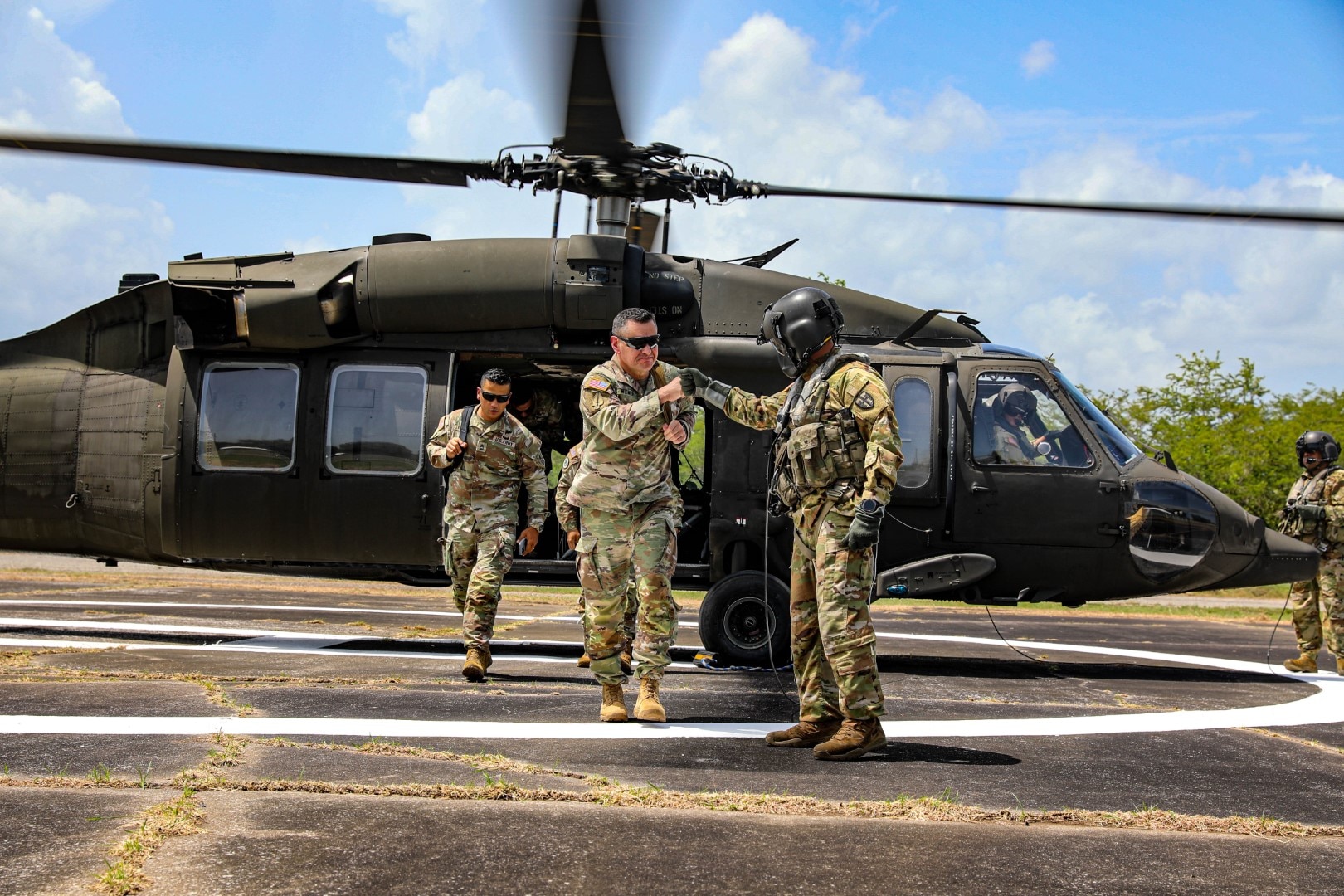 Sgt. Maj. of the Army Michael R. Weimer visited the Puerto Rico Army National Guard headquarters at Fort Buchanan on Aug. 4 to meet with senior leaders, engage with Soldiers, and recognize outstanding performance.