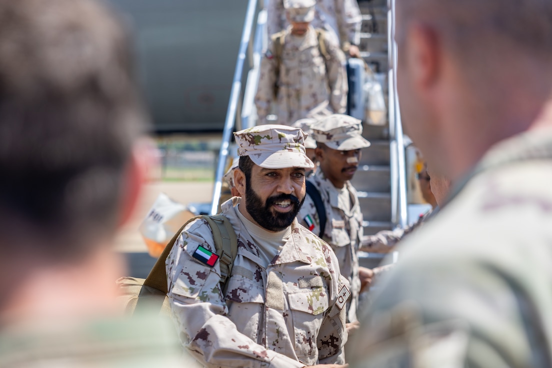 U.S. Army 3rd Security Assistance Brigade welcomes the United Arab Emirates Land Forces to Joint Readiness Training Center Rotation 25-10, Fort Polk, Louisiana, August 4, 2025