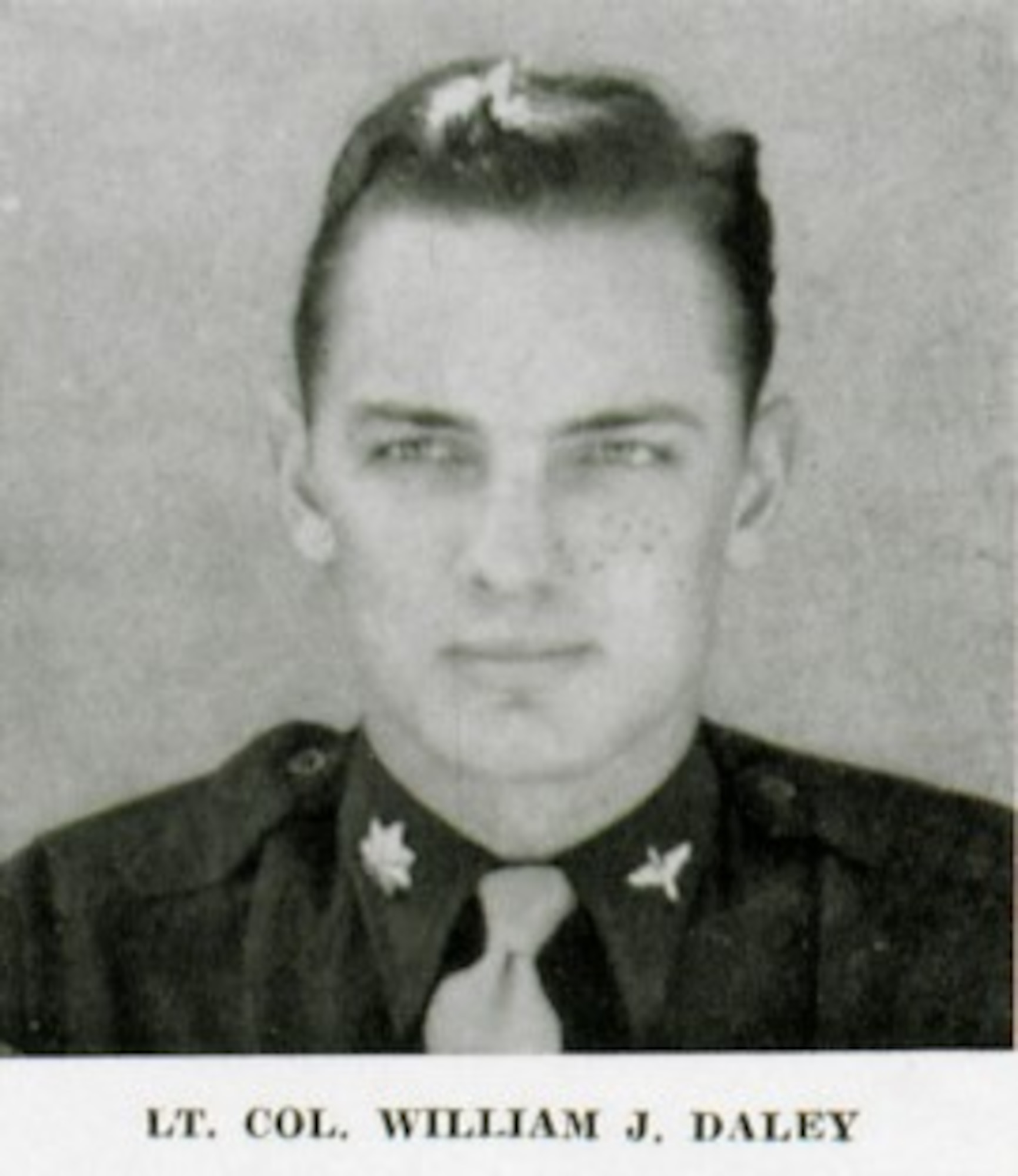 Lt. Col. William J. Daley, 371st Fighter Group deputy commander and former RAF Eagle Squadron pilot, wounded in action, was awarded the Purple Heart.  He was awarded an Oak Leaf Cluster to the Purple Heart after he was killed in action on September 9, 1944.  (The Story of the 371st Fighter Group in the ETO)