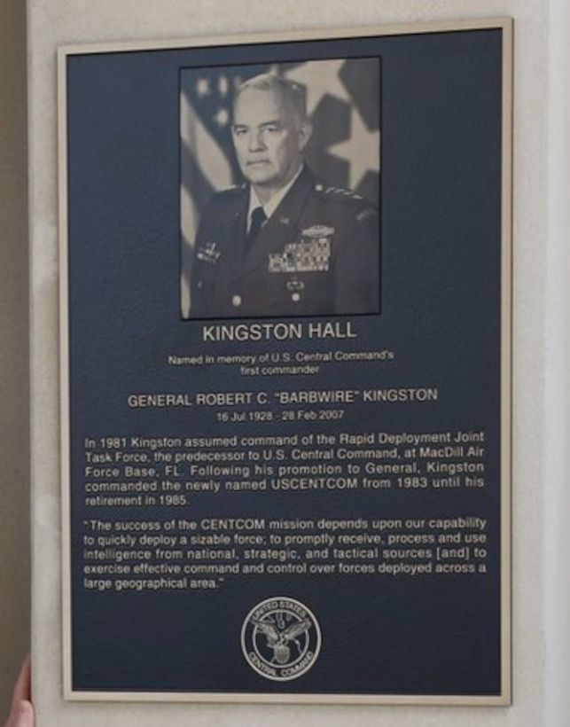 Tampa, Fla. – U.S. Central Command (CENTCOM) held a dedication ceremony on August 7, to formally name its headquarters building in honor of its first commander, the late U.S. Army Gen. Robert Kingston.
The newly dedicated headquarters building hosts many of CENTCOM’s civilian and military employees supporting deployed troops, U.S. military bases, and partner nations throughout the area of responsibility.