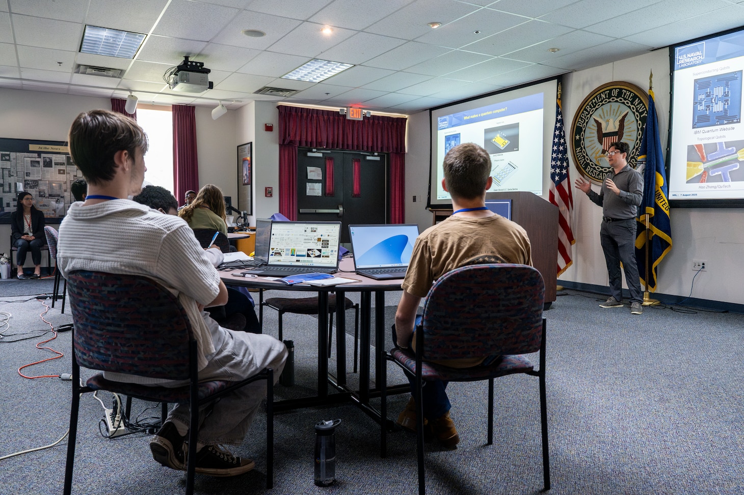 Students participating in NRL's Quantum STEM Challenge