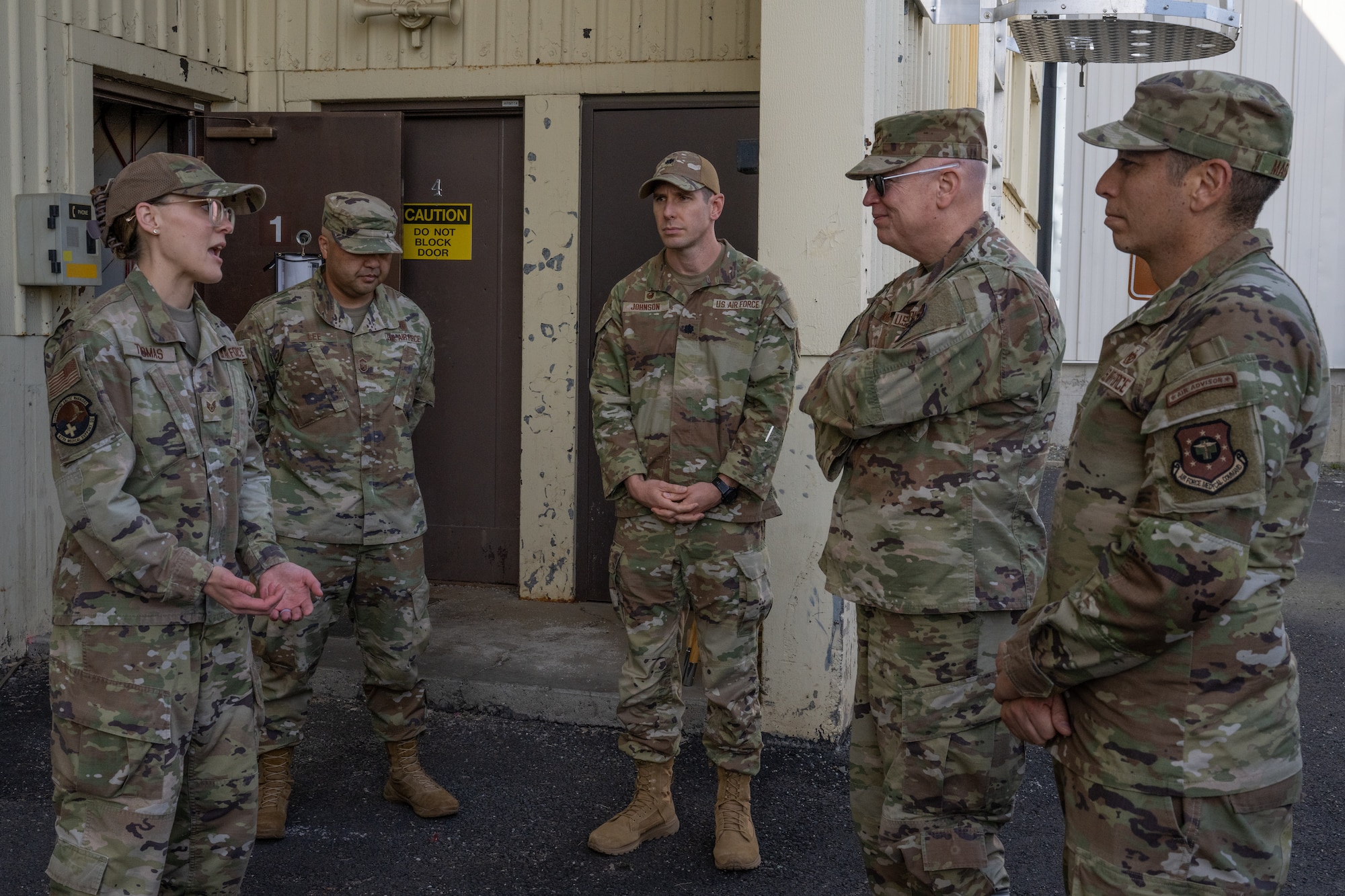 Harrell and Magana toured the installation and met with Airmen from multiple medical facilities to answer questions, award Airmen for their achievements and to get a view of the medical impact on readiness of the Force.