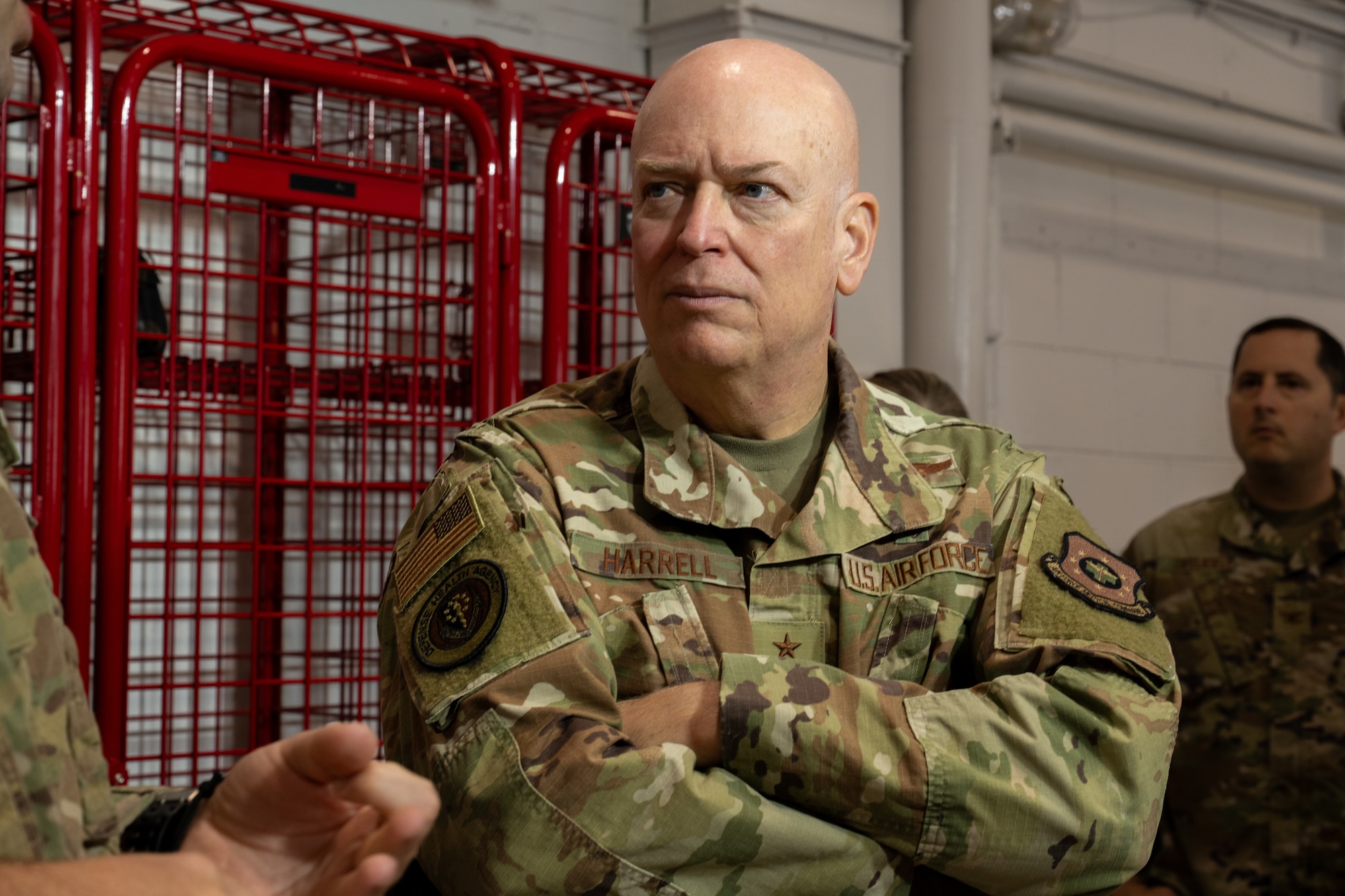 Harrell and Magana toured the installation and met with Airmen from multiple medical facilities to answer questions, award Airmen for their achievements and to get a view of the medical impact on readiness of the Force.