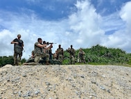 Service members doing perimeter patrol.