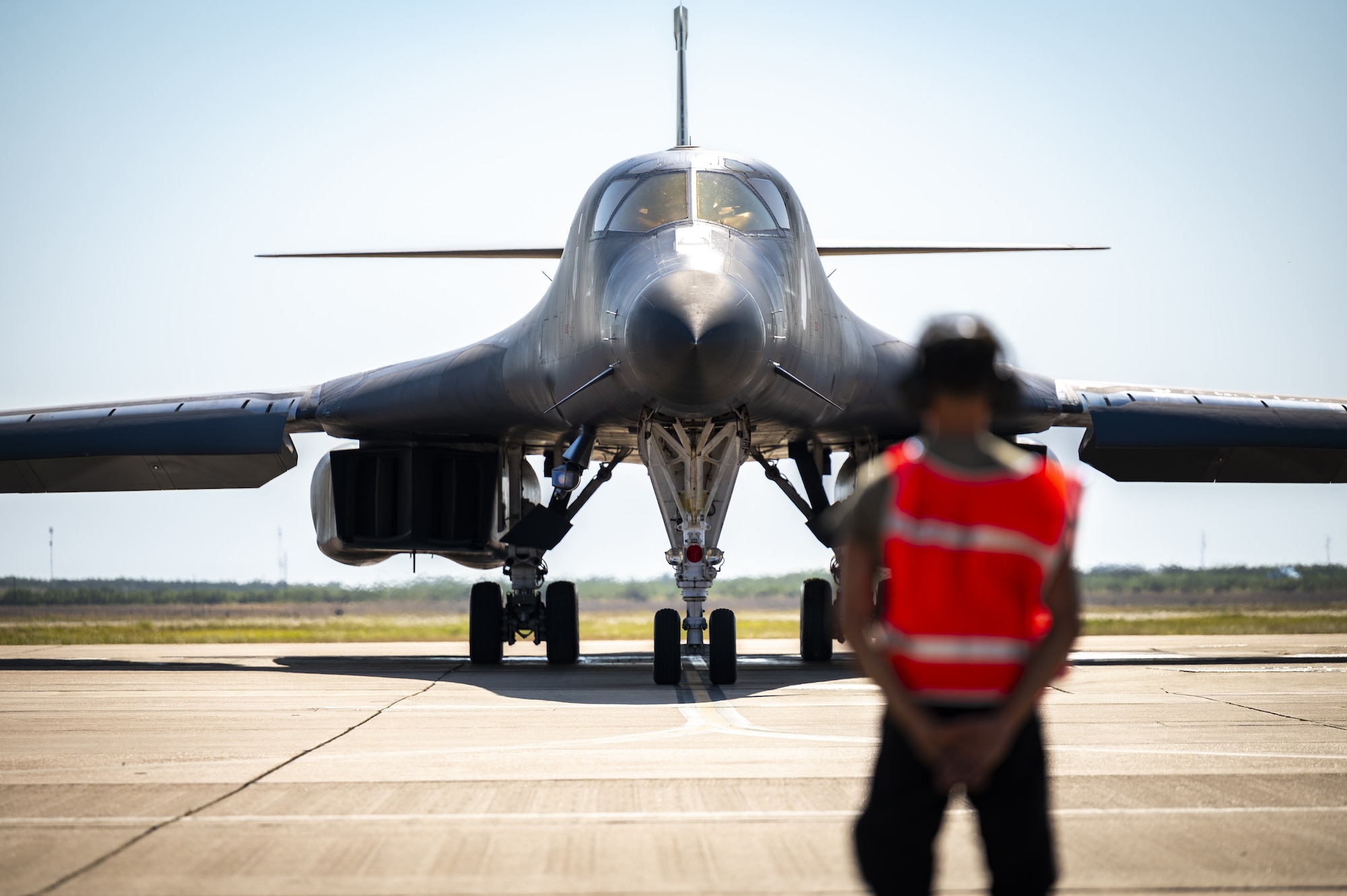 a man guiding a jet