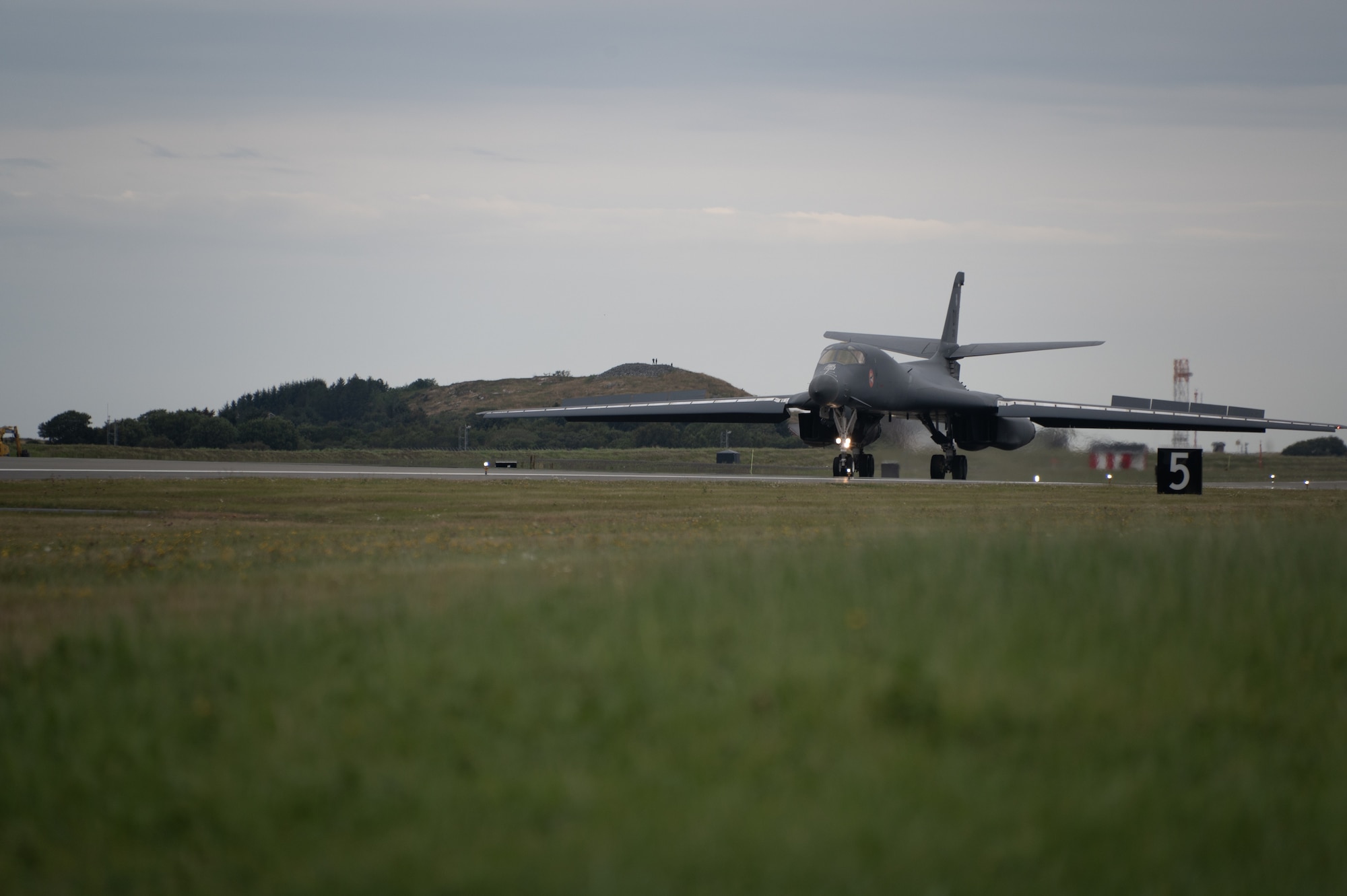 A jet on a runway