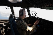 A pilot flies an aircraft.