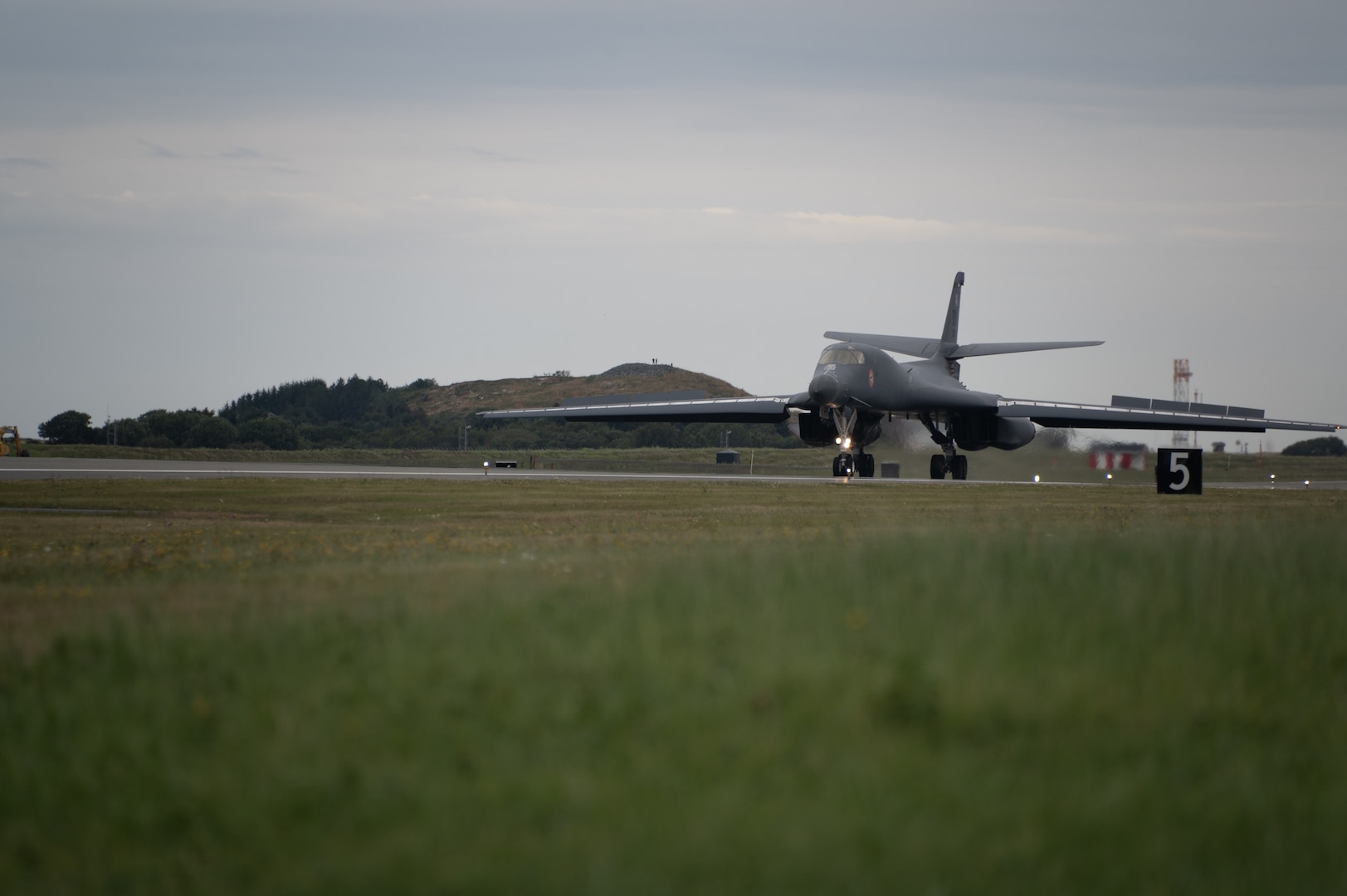 A jet on a runway