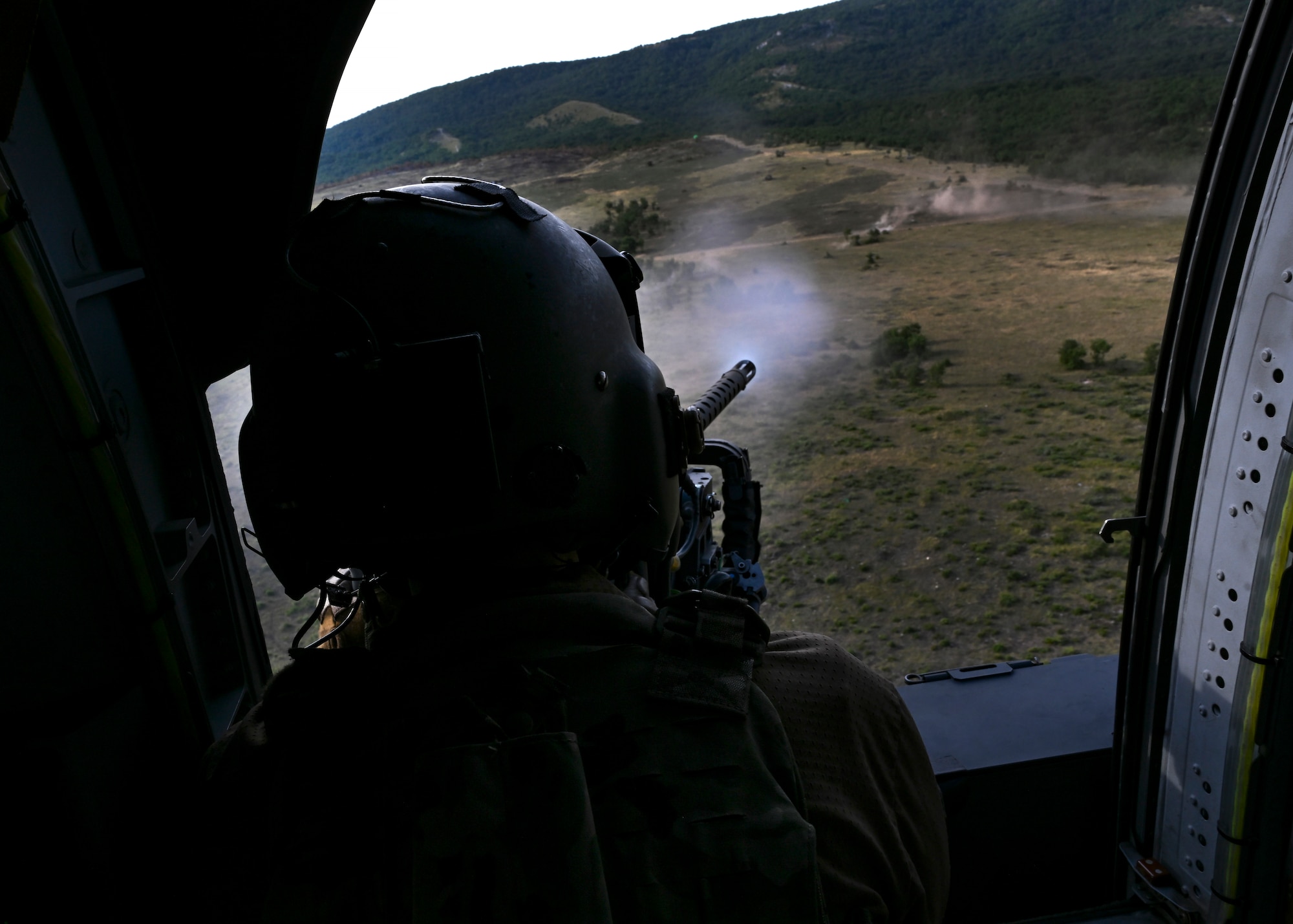 Special Mission Aviator fires a GAU-21.