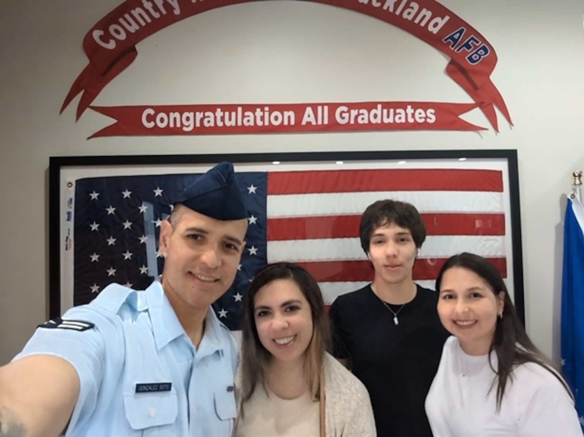 A1C Gonzalez and his family at BMT graduation