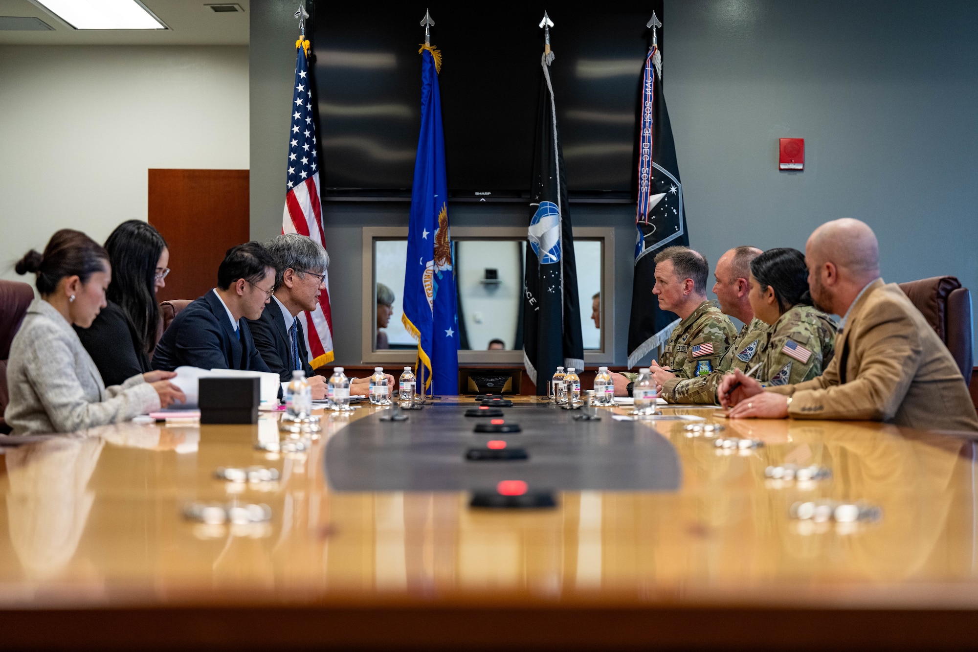 people meet at conference table