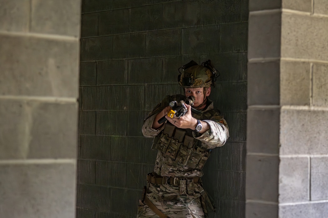 The 820th & 105th BDG conduct advanced military working dog and tactical training at Moody AFB.