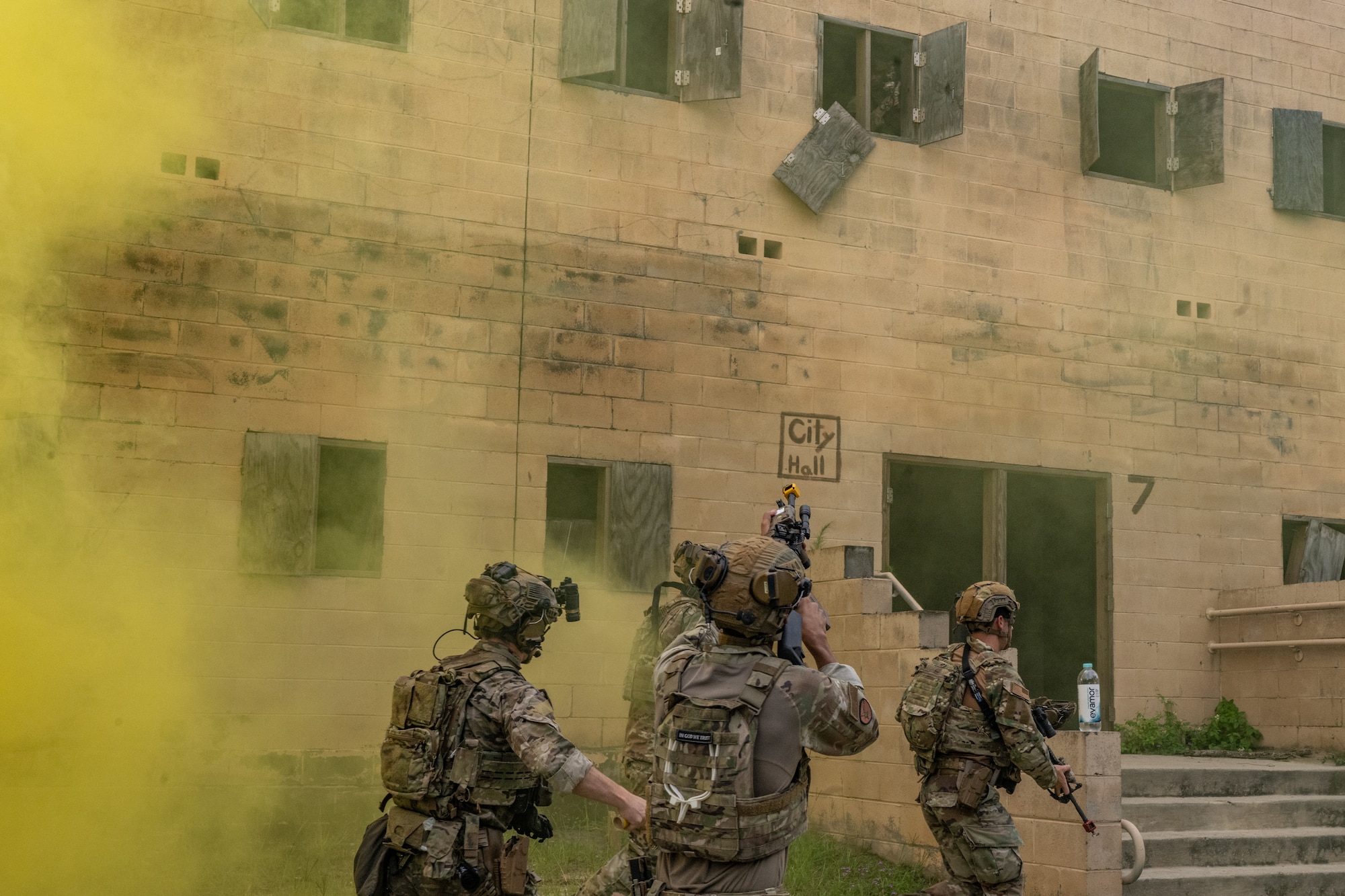 The 820th & 105th BDG conduct advanced military working dog and tactical training at Moody AFB.