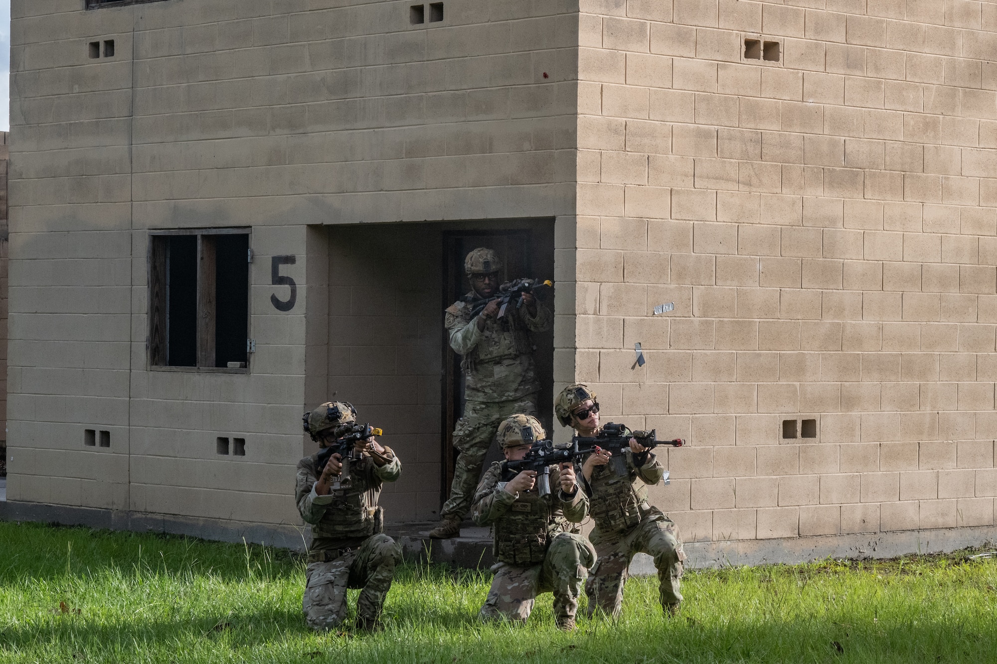 The 820th & 105th BDG conduct advanced military working dog and tactical training at Moody AFB.