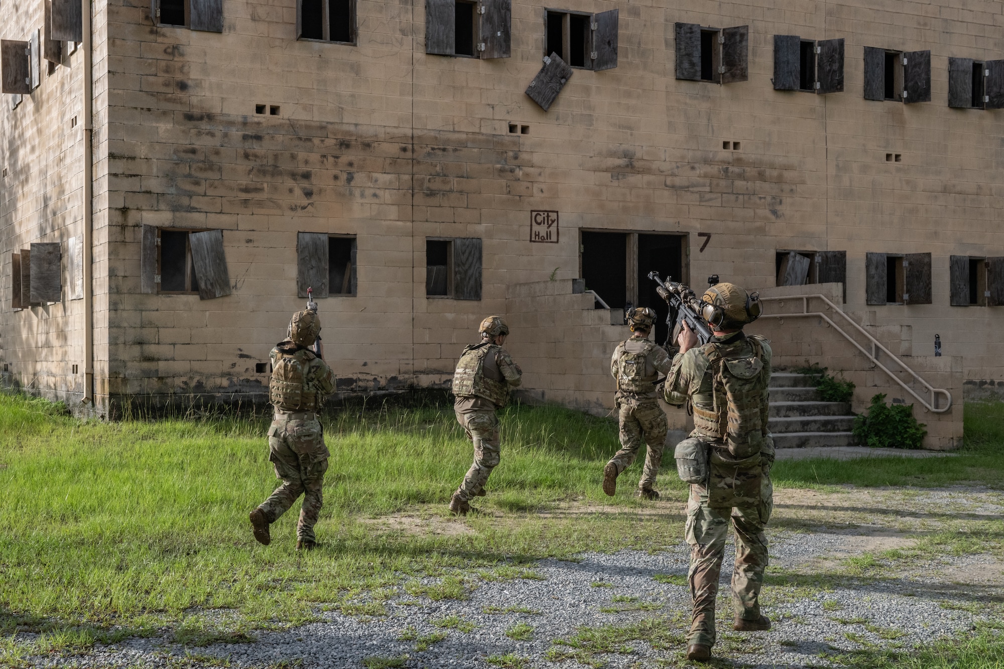 The 820th & 105th BDG conduct advanced military working dog and tactical training at Moody AFB.