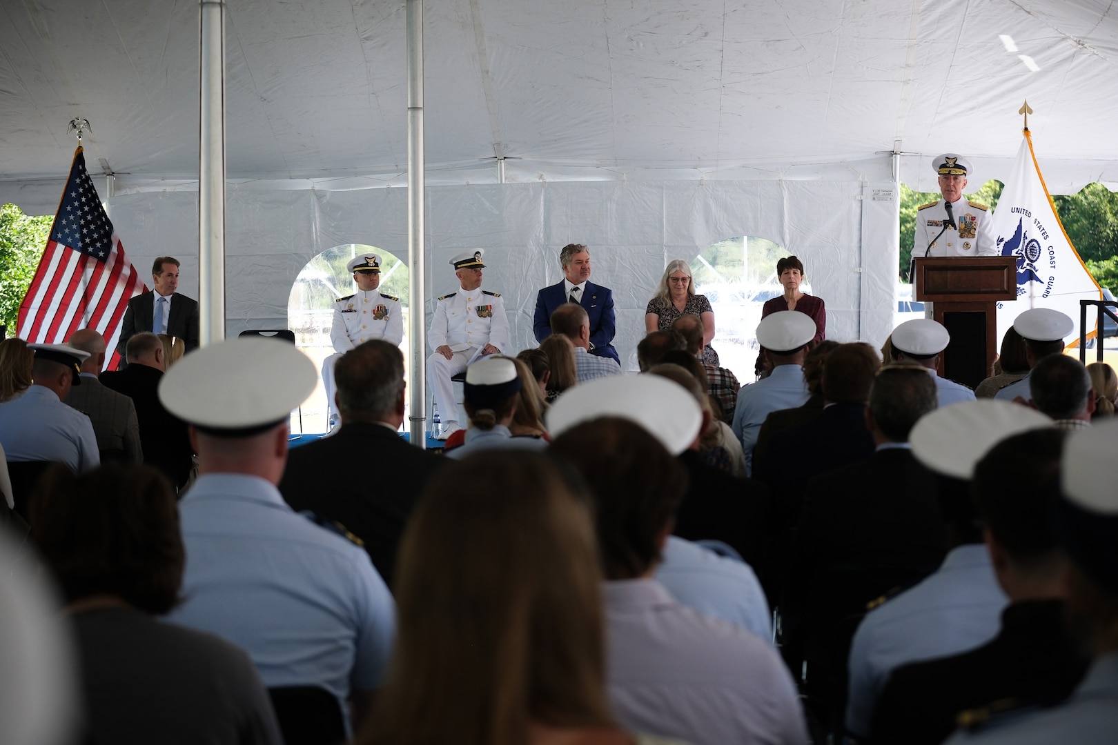 The Coast Guard commissioned its newest cutter, Coast Guard Cutter Earl Cunningham (WPC 1159), for official entry into its service fleet during a ceremony held in Kodiak, Alaska, Aug. 11, 2025. The ceremony was presided over by Adm. Kevin Lunday, acting commandant of the Coast Guard, and members of the Cunningham family were also in attendance, including the cutter’s sponsor, Penney Helmer, who is also the granddaughter of Earl Cunningham. (U.S. Coast Guard photo by PA3 Carmen Caver)