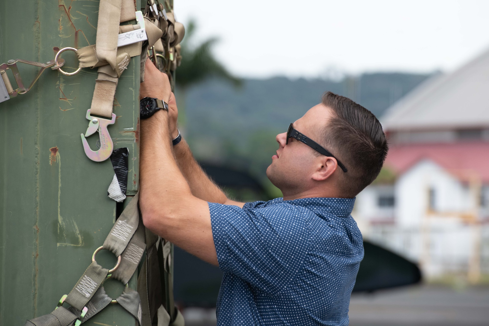 A C-130 delivers cargo
