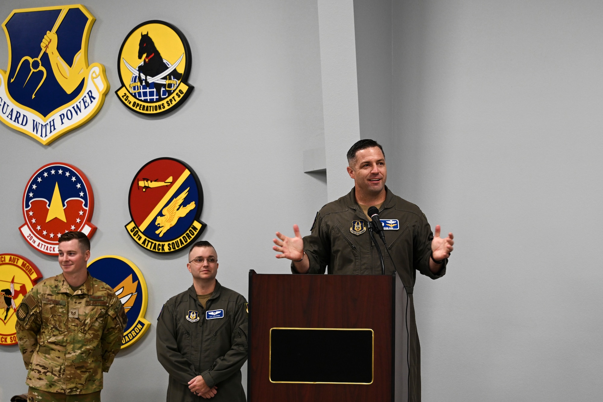 91st ATKS change of command ceremony at Creech Air Force Base, Nevada, August 7, 2025.