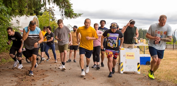 Mobility Mission…participants start off at a recent Naval Hospital Bremerton Health Promotion 5K, part of their continual challenge series designed to provide an operational readiness opportunity for all staff and eligible beneficiaries to enhance their cardiovascular fitness…one mile at a time. The 2025 Run/Walk challenge series, which includes virtual options monthly, is but one of many available programs designed to enhance operational readiness at Naval Hospital Bremerton. It has also bolstered Health Promotion and Wellness being officially recognized - again - for command excellence with the annual ‘Blue H’ Award, with Gold Star. (Official Navy photo by Mass Communication Specialist 2nd Class Jennifer Benedict, NHB/NMRTC Bremerton public affairs office).