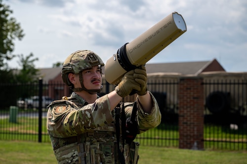 Airmen uses Dronebuster