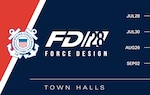 This graphic shows the date of Force Design 2028 town halls - July 28, July 30, Aug. 26, and Sept. 2.