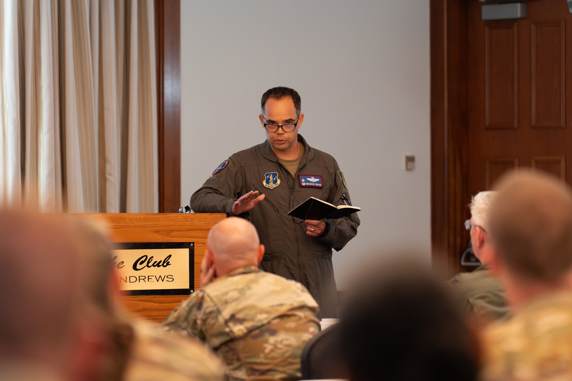 Eskam discussed the evolving demands of Air National Guard leadership and the importance of building trust, gaining team buy-in, and projecting calm, confident resolve in high-consequence missions.