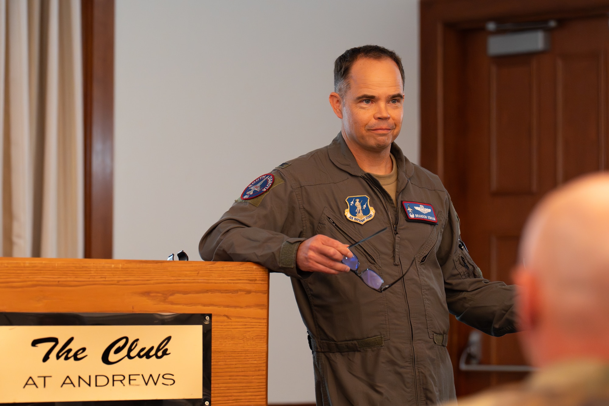 Eskam discussed the evolving demands of Air National Guard leadership and the importance of building trust, gaining team buy-in, and projecting calm, confident resolve in high-consequence missions.