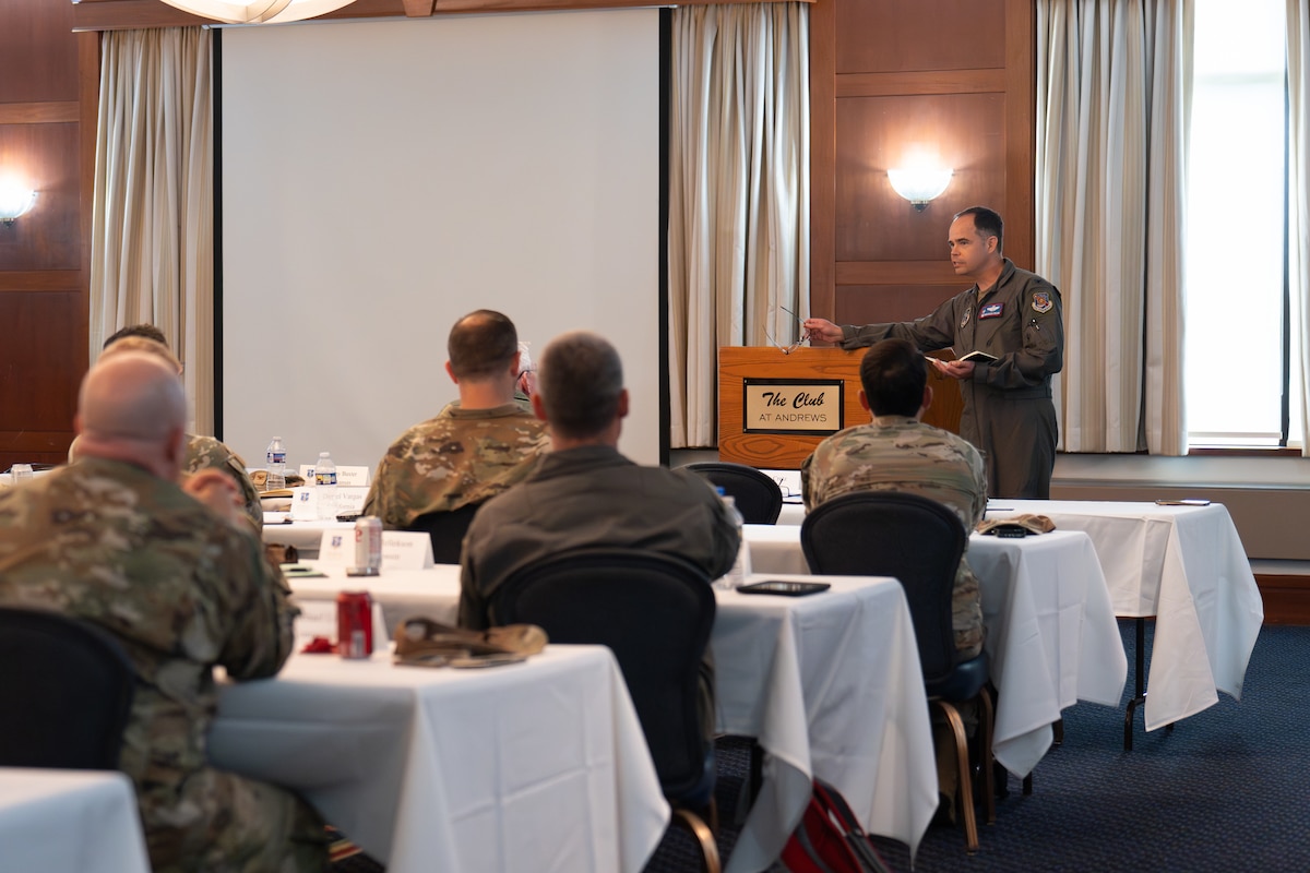 Eskam discussed the evolving demands of Air National Guard leadership and the importance of building trust, gaining team buy-in, and projecting calm, confident resolve in high-consequence missions.