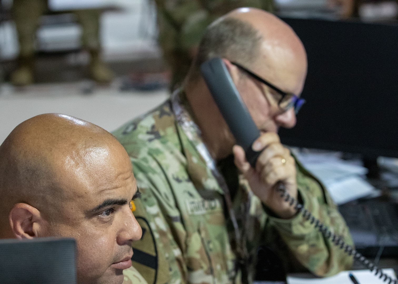 The 36th Infantry Division conducts simulated battlefield operations and logistics during Warfighter 25-5, July 30-Aug. 10, 2025, at the training facilities on the Indiana National Guard's Camp Atterbury.