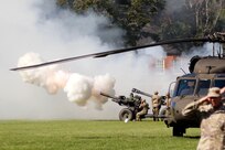Howitzer blank-fires at ceremony