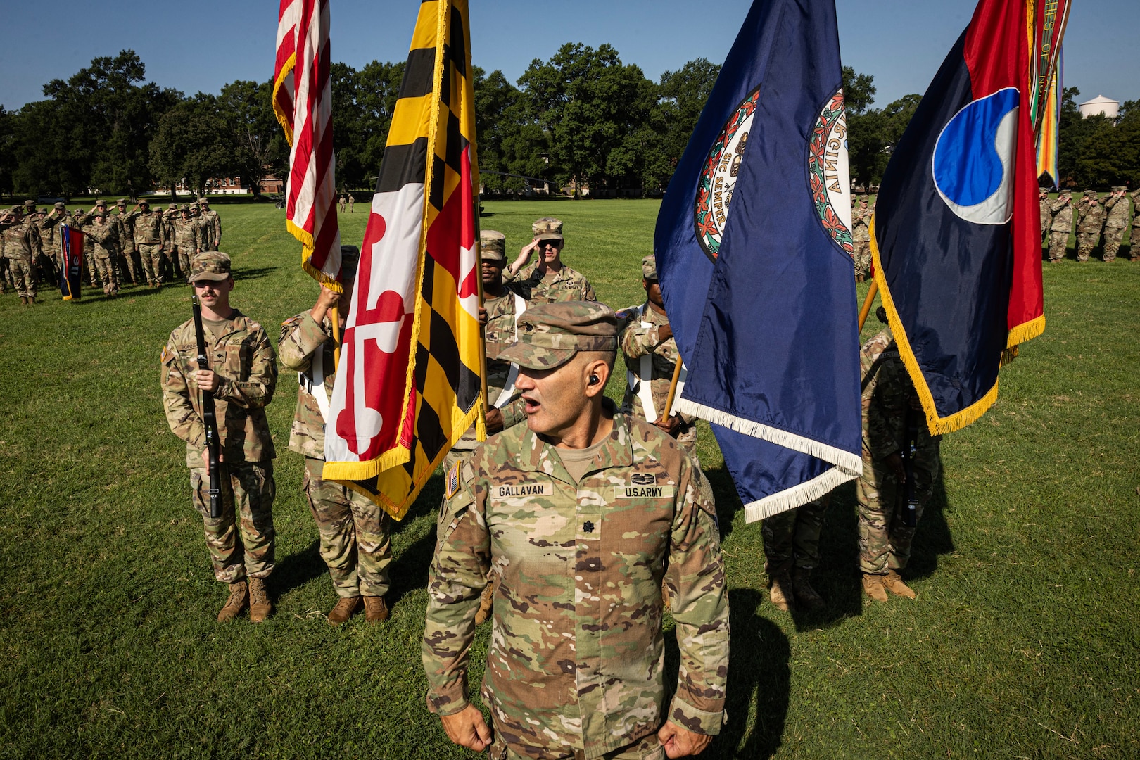 29th ID Soldiers in formation