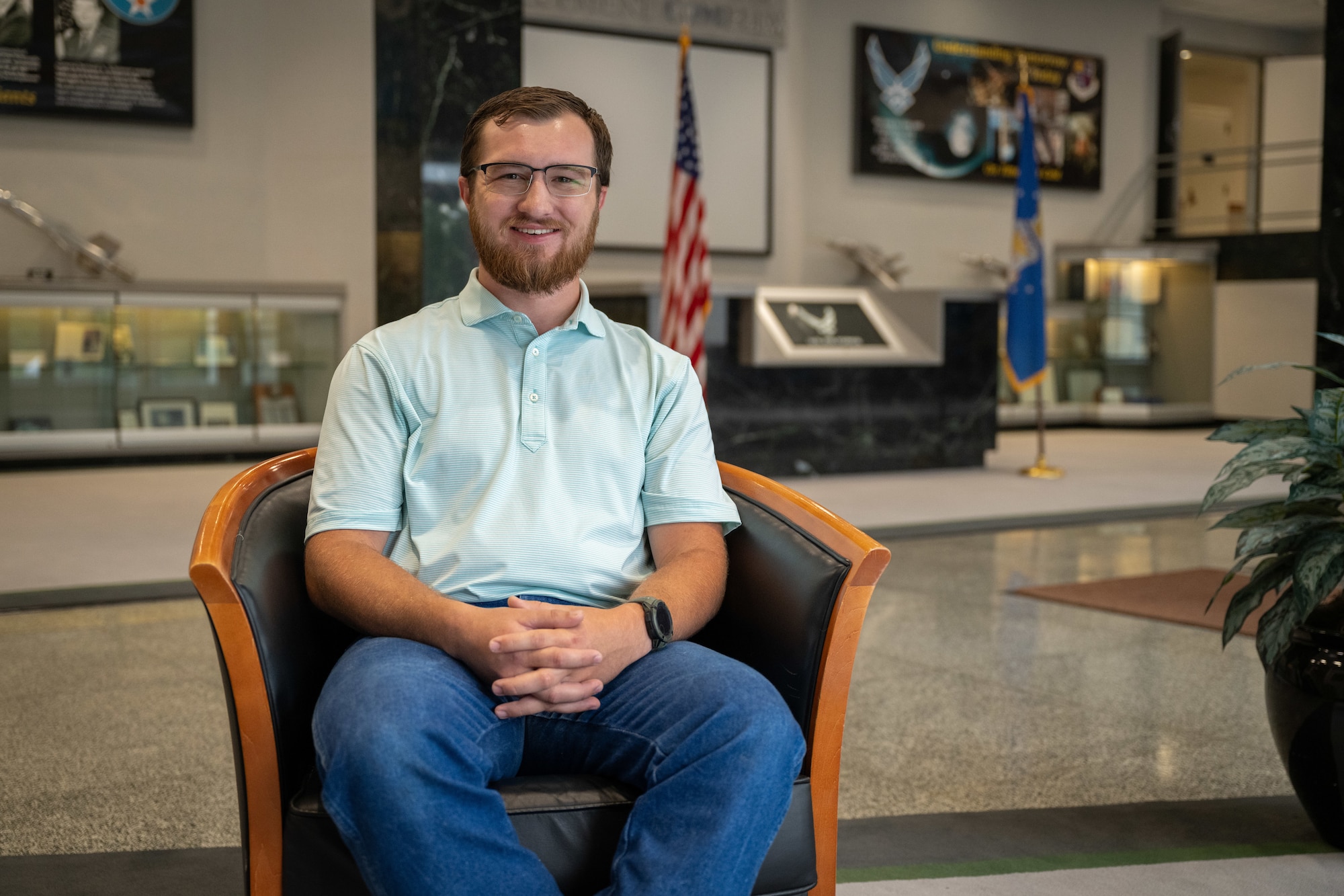 Robbie Davis, TMAS intern. (U.S. Air Force Photo by Keith Thornburgh)