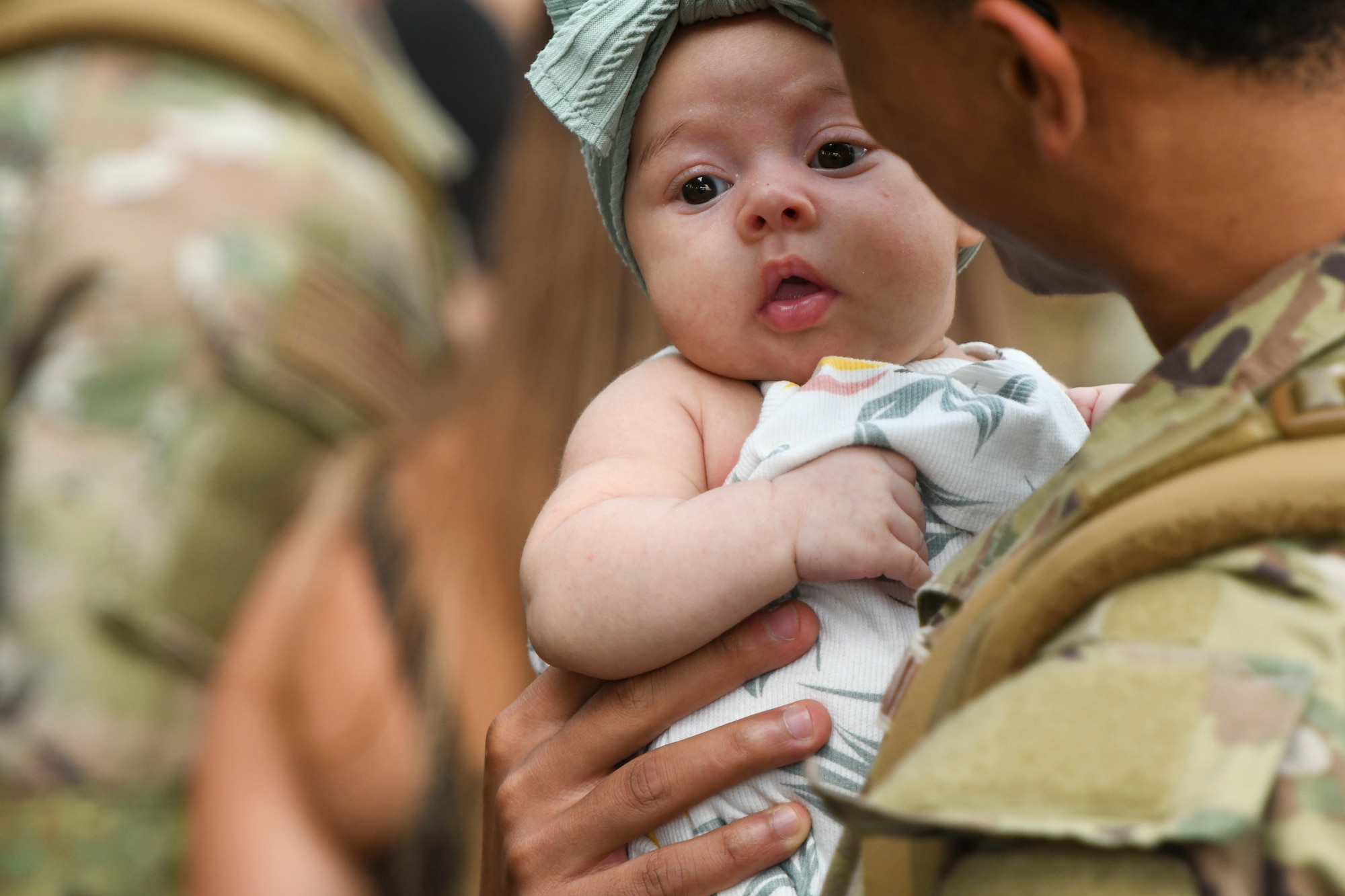 Man holds baby