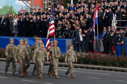 Minnesota National Guard service members joined a multinational military parade in Zagreb, Croatia. The parade marked the 30th anniversary of Operation Storm and commemorated Victory and Homeland Thanksgiving Day, as well as the Day of Croatian Defenders.