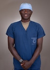 Senior Airman Ebenezer Owusu Arthur, 59th Medical Wing central sterile processing technician, poses for a portrait at Wilford Hall Ambulatory Surgical Center.