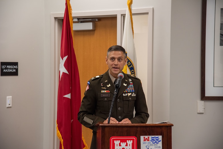 The U.S. Army Corps of Engineers (USACE) Great Lakes and Ohio River Division (LRD) welcomed its new commander, Col. Daniel J. Herlihy, during a Change of Command ceremony today at the John W. Peck Federal Building in Cincinnati.