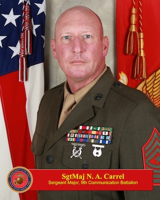 Portrait of Sgt. Maj. Nicholas A. Carrel