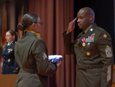 FORT BLISS, Texas — Command Sgt. Maj. Patrick D. Thomas, the Deputy Commandant of the Noncommissioned Officer Leadership Center of Excellence, retired after 32 years of dedicated military service. A retirement ceremony was held on Aug. 8, 2025, to honor his distinguished career.
