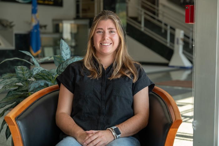 Madison Ellwood, TRMC, Air Force intern. (U.S. Air Force Photo by Kali Bradford)